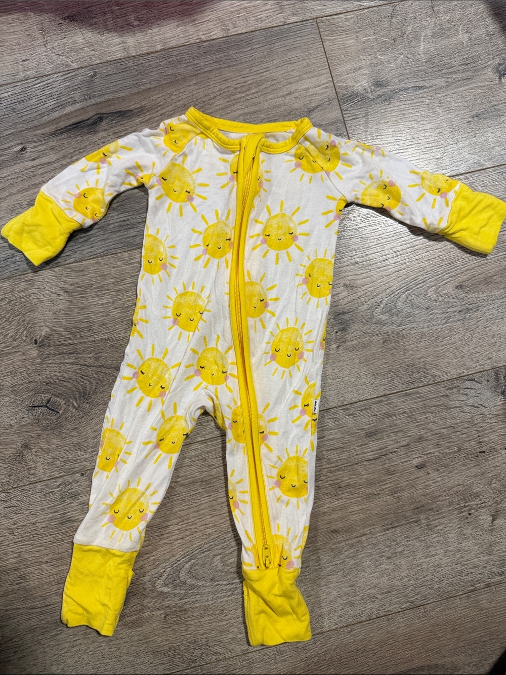 Little sleepeies Yellow Sun Print Baby Bambok Sleeper